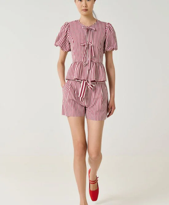 Μπλούζα ριγέ με φιόγκους ACCT009S